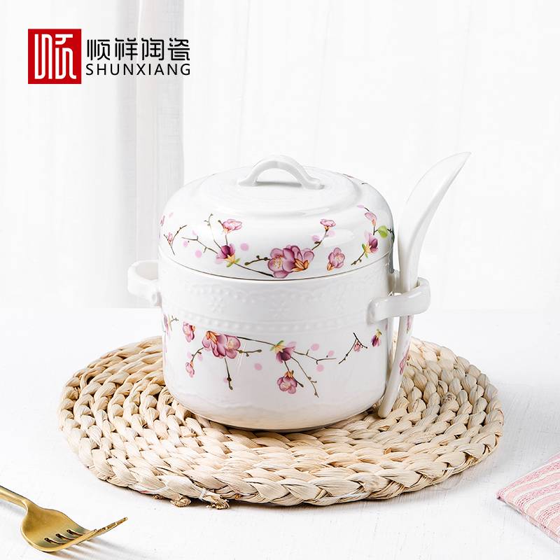 雅琪双耳炖盅2件套500ml（世表桃源）