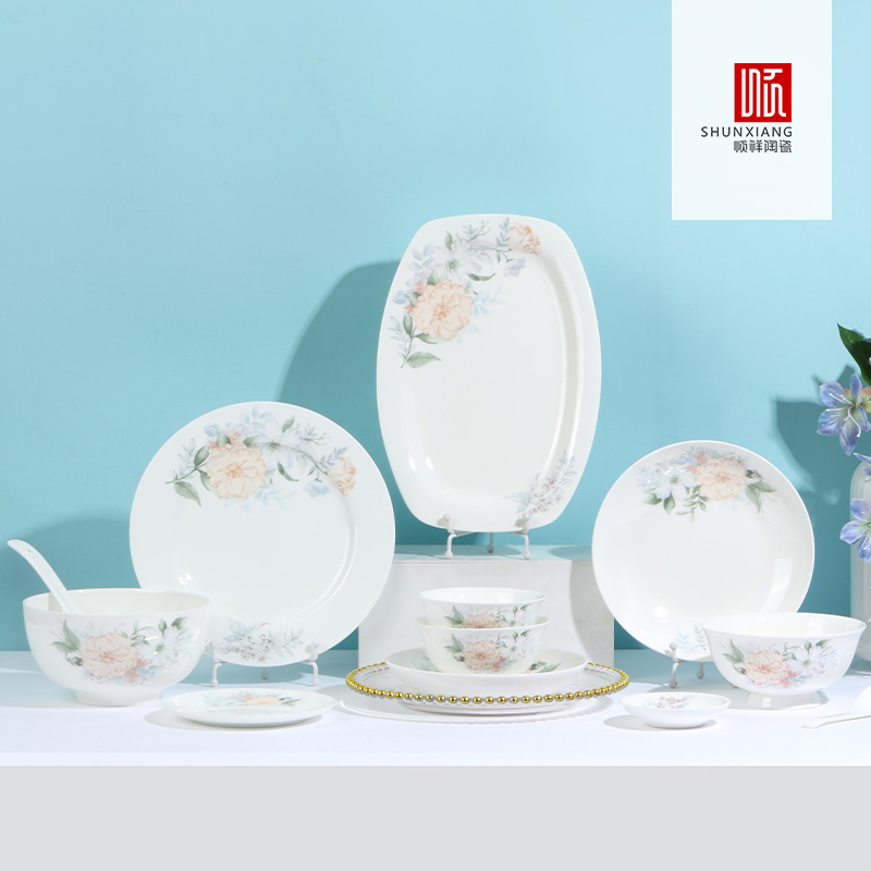 花开浅梦骨瓷系列餐具