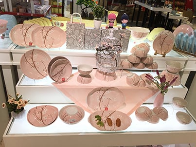 陶瓷餐具樱之髋装红色